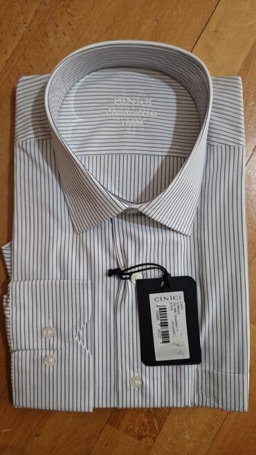 атласные сорочки ночные: Мужская рубашка, L, цвет - Белый — 1