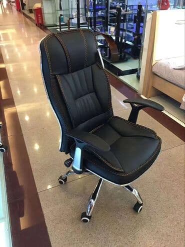 спинка для офисного кресла: С колесиками, Рукояти не регулируются, Кожзаменитель — 1