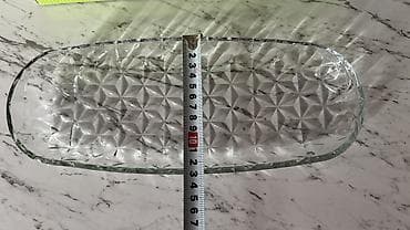 uzerlik qabi: Şüşə servis qabları – uzun, ovala yaxın forma - Material: qalın — 4