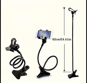 karaoke oxumaq: Fleksibil boyunlu masa/çarşaf kənarı üçün telefon tutacağı - — 3