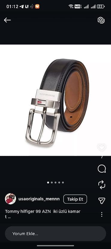 Çantalar: Tommy Hilfiger kişi aksessuar dəsti - Tərkib: kişi pulqabısı və kəmər — 3