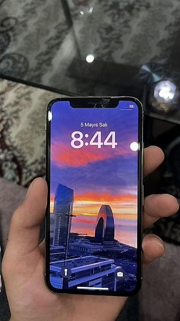 iphone x ikinci əl: IPhone X, 64 GB, Gümüşü, Qırıq — 6