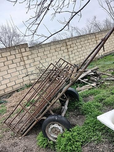 Bağ-təsərrüfat üçün iki təkərli qoşqu arabası - Metal karkaslı