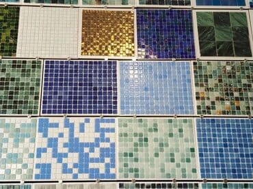 göy daşı: Şüşə mozaika plitələri – müxtəlif rəng və naxışlarda dekorativ — 1