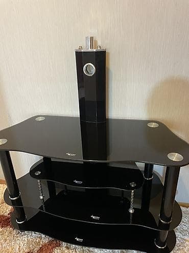 komputer stolu satilir: Б/у, Прямой ТВ стенд, С полками, Стеклянный, Турция — 3