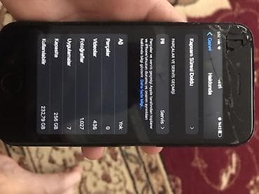 qril aparati ikinci el: IPhone 7, 256 GB, Qara, Qırıq — 2