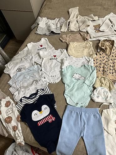 uşax: Uşaq geyimləri dəsti – oğlan üçün, 0–6 ay aralığı - Bodi kolleksiyası — 2
