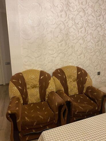 мебель для гостинной: Klassik divan, 3 kreslo, Bazalı, Açılan — 3