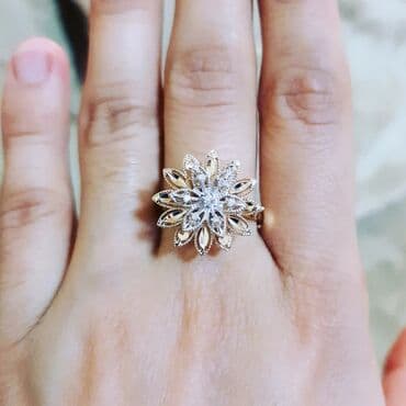 nişan üzükleri: Nişan, Üzük, Sarı qızıl, 585 Əyar, Brilyant — 1