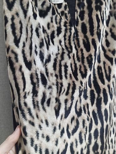 Leopar naxışlı qolsuz don - Dizüstü uzunluqda, qolsuz kəsim - Dərin — 1