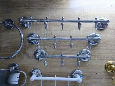 Xrom rəngli divar askılığı dəstləri - Material: parlaq xrom örtüklü