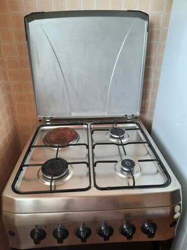 qaz plitə: Plitə Qarışıq, Ayrıca dayanan, 4 gözlü, İşlənmiş — 5