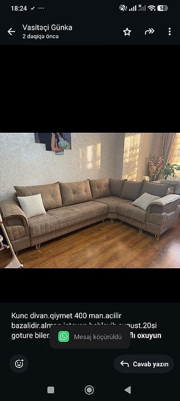 avqust heykəli: Kunc divan.qiymet 400 man.acilir bazalidir.almaq isteyen behleyib — 1