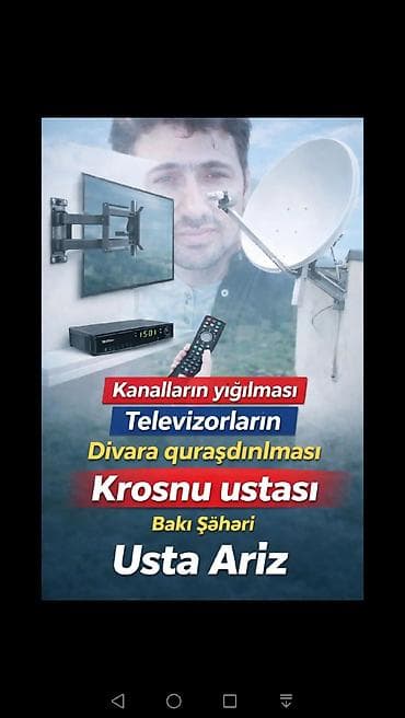 Peyk antenaları: Krosnu ustası. Televizor ustası. Televizor qurraşdırılması kanalların — 3