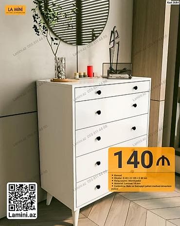 taxta komod: Minimalist üslubda komod. - Məhsul: Komod - Qiymət: 140 ₼ - — 1