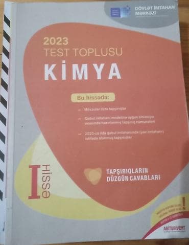 Məhsul: 2023 Test Toplusu – Kimya (I hissə) Xüsusiyyətlər: -