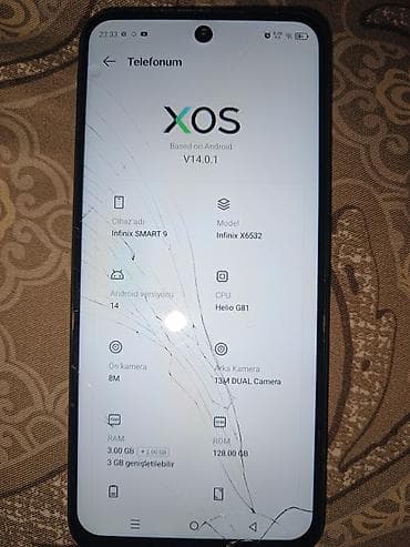 tecno camon 12: Infinix Smart 9 HD, 128 GB, rəng - Qara, Sensor — 6