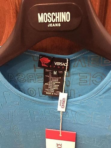 versace boyunbağı: Versace Sport qadın T‑şortu - Rəng: parlaq mavi - Üstündə relyef — 3