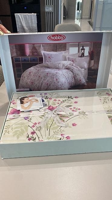 divan 100 azn: Hobby markalı dəst – çiçək naxışlı yataq dəsti - Brend: Hobby - — 1