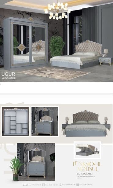 İkinəfərlik çarpayı, Dolab, Termo, 2 tumba, Yeni