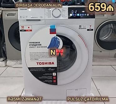 et masini: TOSHIBA 7 kq paltaryuyan maşın - Buxarlı yuma funksiyası – parçalarda — 1