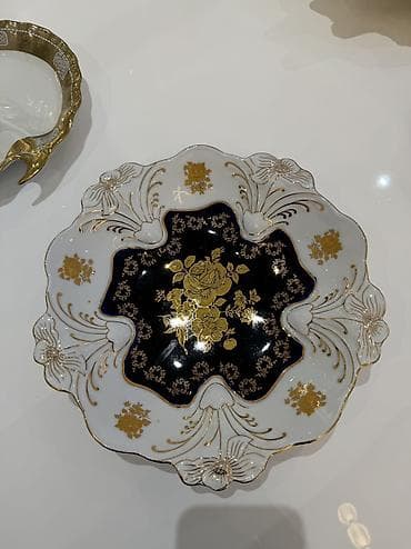 Tort və şiriniyyat qabı, rəng - Ağ, Keramika