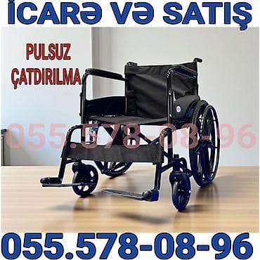 İnqalyatorlar, nebulizerlər: Məhsul: Manual təkərli əlil arabası Xidmət növü: İcarə və satış — 1