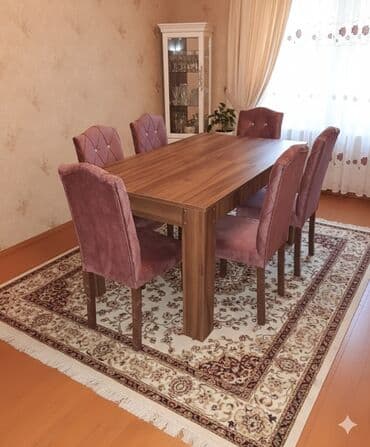 Great Wall: Qonaq otağı üçün, Yeni, Açılmayan, Kvadrat masa, 6 stul — 5