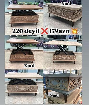 2ci el mebeler: Masa və 6 stul dəsti – Xmd • Komplekt: 1 yemək masası + 6 ədəd stul — 5