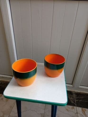 питомник растений в баку: Müxtəlif dibçəklər Narıncı-yaşıl dibçəklər, 4 — 9