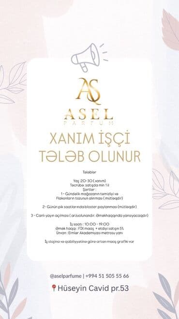 zoo mağaza vakansiya: Kassir tələb olunur, Yalnız qadınlar üçün, 18-29 yaş, 1-2 illik təcrübə, Aylıq ödəniş — 1