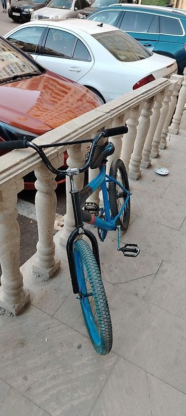 vela: BMX üslubunda velosiped - Rəng: mavi-qara (ön çəngəl və sükan qara — 2