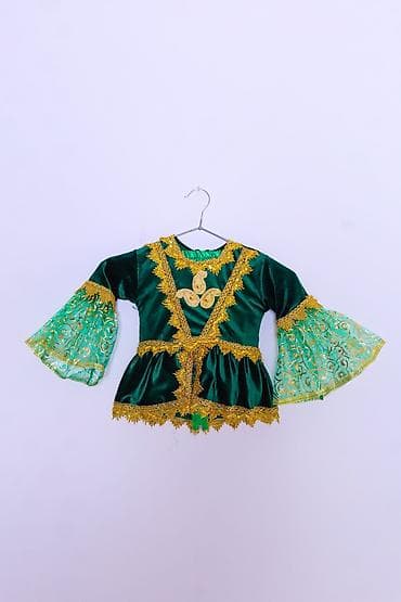 Üst geyimləri: Uşaq üçün milli rəqs geyimləri dəsti - Qızlar üçün paltar: yaşıl və — 10