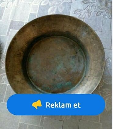 Əntiq vazalar: Mis ləyən Tula, qədimi, antik, 50 manat — 1