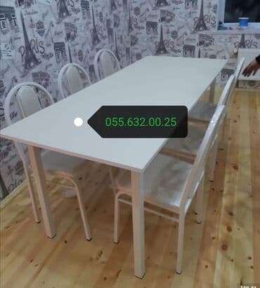 miz ustul: Stullar. Stol stul destləri. Masa və oturacaqlar dəstləri. Masalar — 7