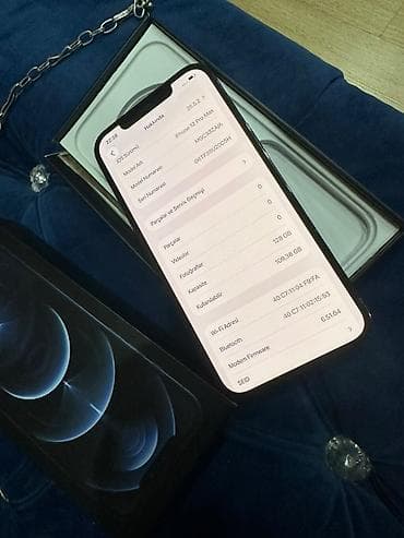 mac pro: IPhone 12 Pro Max, 128 GB, Blue Titanium, Zəmanət, Simsiz şarj, Face ID — 5