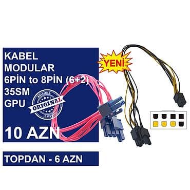 Kabellər "6PİN MALE to 8PİN MALE/MOLEX/SATA Original” MƏHSULLAR TAM — 3