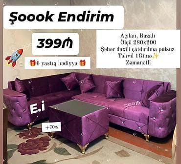 yigilib acilan stollar: Yeni, Künc divan, Qonaq otağı üçün, Açılan — 1