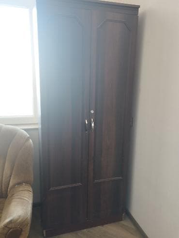 2 qapılı, Qəhvəyi, Taxta, Açılan, Düz dolab