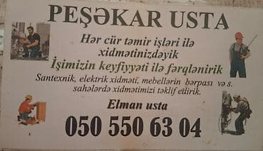 tikinti usta: Peşəkar usta xidmətləri təqdim olunur. Müxtəlif təmir işləri üzrə — 1