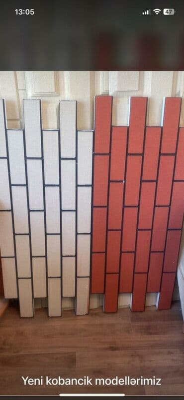 fasad daslari qiymeti: Yeni kobancı (dekorativ kərpic görünümlü) panellər - Model: Şaquli — 1
