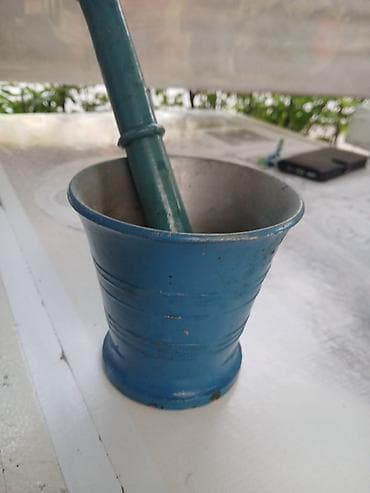 tibb bacisi sekilleri: Metal dibək və toxmaq dəsti - Material: tam metal (qab və toxmaq) - — 1