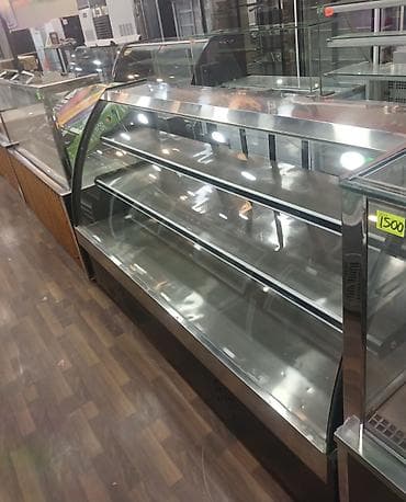 Şüşə vitrinli soyuducu piştaxta - Paslanmayan poladdan korpus və