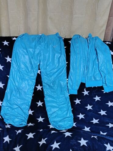 женские спортивные костюмы плащевки: Mavi rəngli iki hissəli idman dəsti . - Komlekt: ceket və şalvar. - — 2