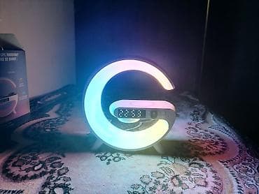 stolüstü işıq: RGB “G” formalı ağıllı masa lampası və saat - Funksiyalar: rəngli LED — 3