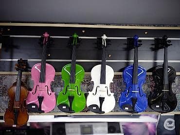Skripkalar: Skripka Skiripka Colors Rəngli skripka Rast Musiqi Alətləri — 1