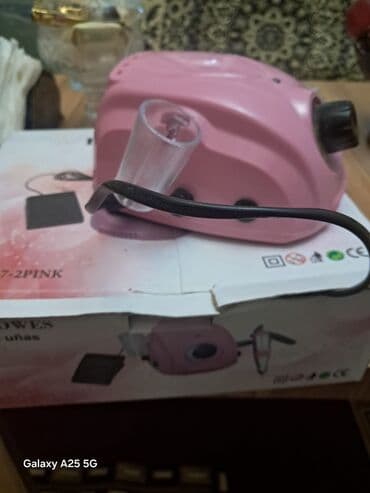 dirnaq aparati desti: Manikür/frez aparatı – masaüstü, çəhrayı rəng. Xüsusiyyətlər: - Sürət — 1