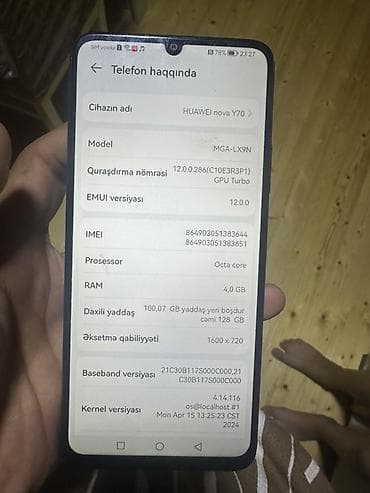 Huawei Nova Y70, 128 GB, rəng - Qara, İki sim kartlı — 3