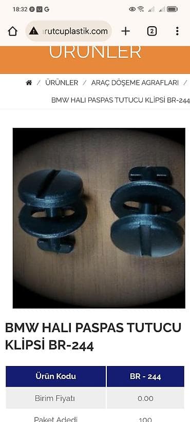 Крепежные изделия: Məhsul: Avtomobil plastik bərkidici klipslər (panjur və davlumbaz — 9