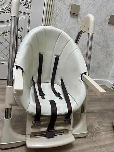 Детский мир: Uşaq yemək stulu Rəng: krem və qəhvəyi tonlar Təkli, möhkəm metal — 8